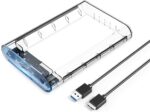 Boîtier de Disque Dur Externe 3,5 Pouces Transparent